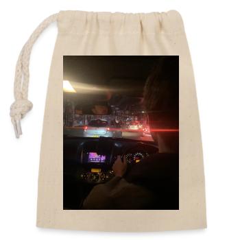 Circulation urbaine la nuit - Sac cadeau en coton avec cordon (14 x 20 cm) - nature - Devant