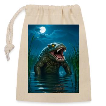 Bunyip, monströses Sumpftier aus der australischen Mythologie - Verschließbarer Geschenkbeutel aus Baumwolle (14x20cm) - Natur - Vorne