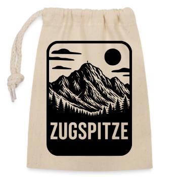 Zugspitze Berg Germany - Closable cotton gift bag (14x20cm) - nature - Front