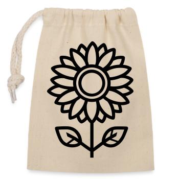 sunflower - Closable cotton gift bag (14x20cm) - nature - Front