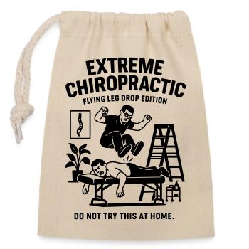 chiropraktiker physio wirbelsäule behandlung - Verschließbarer Geschenkbeutel aus Baumwolle (14x20cm) - Natur - Vorne
