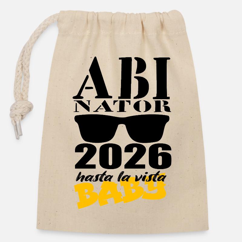 ABInator 2026 - Closable cotton gift bag (14x20cm) - nature
