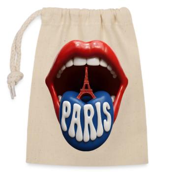 Pop Art de la Langue de Paris - Sac cadeau en coton avec cordon (14 x 20 cm) - nature - Devant