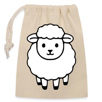 Sheep Sheep Lamb - Closable cotton gift bag (14x20cm) - nature - Front