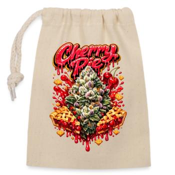 Cherry Pie Graffiti Print - Sac cadeau en coton avec cordon (14 x 20 cm) - nature - Devant