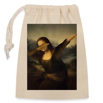 Joconde Dab Léonard de Vinci Joconde - Sac cadeau en coton avec cordon (14 x 20 cm) - nature - Devant