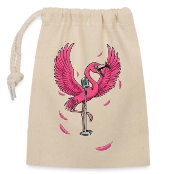 Spectacle de Pink Flamingo sur scène - Sac cadeau en coton avec cordon (14 x 20 cm) - nature - Devant