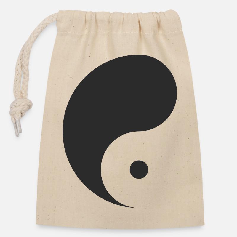 Yin - Closable cotton gift bag (14x20cm) - nature