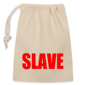 Slave - Sac cadeau en coton avec cordon (14 x 20 cm) - nature - Devant