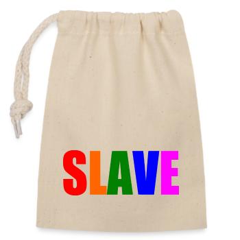 Slave - Sac cadeau en coton avec cordon (14 x 20 cm) - nature - Devant