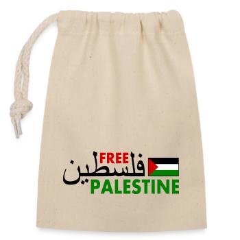 Free palestine فلسطين Palestina - Verschließbarer Geschenkbeutel aus Baumwolle (14x20cm) - Natur - Vorne