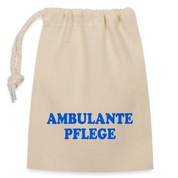 ambulante pflege - Verschließbarer Geschenkbeutel aus Baumwolle (14x20cm) - Natur - Vorne