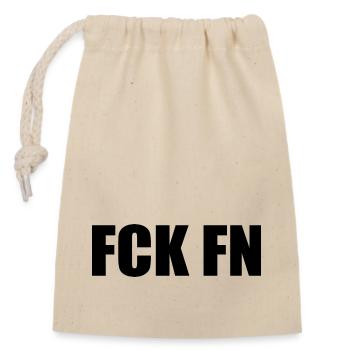 Fck fn - Sac cadeau en coton avec cordon (14 x 20 cm) - nature - Devant