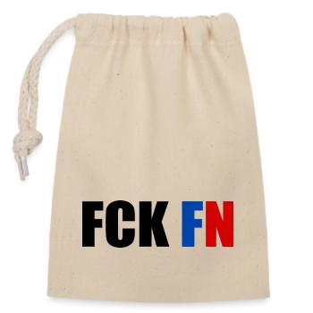 Fck fn - Verschließbarer Geschenkbeutel aus Baumwolle (14x20cm) - Natur - Vorne