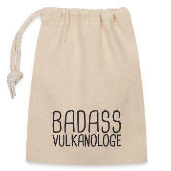 Vulkanologe Badass Vulkanologie - Verschließbarer Geschenkbeutel aus Baumwolle (14x20cm) - Natur - Vorne