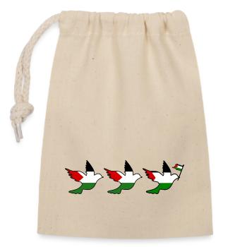 Free palestine - Sac cadeau en coton avec cordon (14 x 20 cm) - nature - Devant