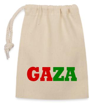 Free Gaza - Sac cadeau en coton avec cordon (14 x 20 cm) - nature - Devant