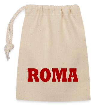 Roma rom - Verschließbarer Geschenkbeutel aus Baumwolle (14x20cm) - Natur - Vorne