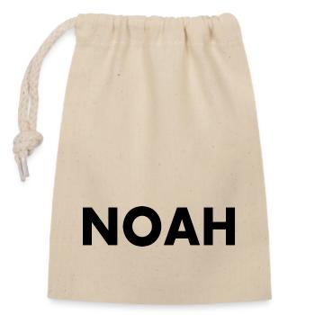 Noah - Closable cotton gift bag (14x20cm) - nature - Front