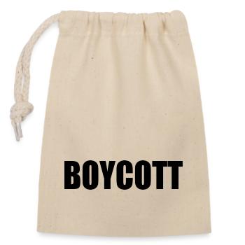Boycott - Verschließbarer Geschenkbeutel aus Baumwolle (14x20cm) - Natur - Vorne