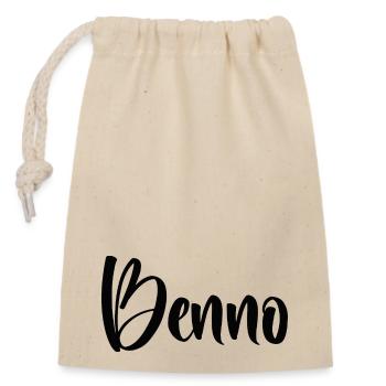 Prénom - Benno - Sac cadeau en coton avec cordon (14 x 20 cm) - nature - Devant