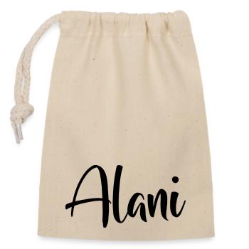 First name Alani - Closable cotton gift bag (14x20cm) - nature - Front