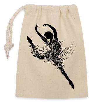 Une danseuse de ballet en robe de ballet imaginati - Sac cadeau en coton avec cordon (14 x 20 cm) - nature - Devant
