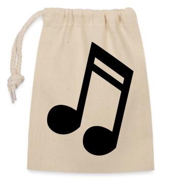 Notenmusik, Musiker, Instrument, Gesang * - Verschließbarer Geschenkbeutel aus Baumwolle (14x20cm) - Natur - Vorne