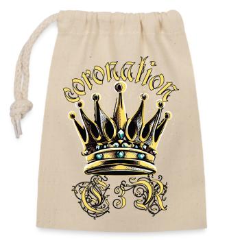 COURONNEMENT DU ROI - Sac cadeau en coton avec cordon (14 x 20 cm) - nature - Devant