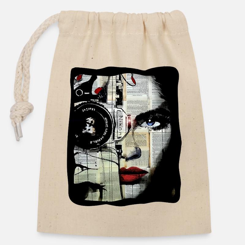 CISSS - Closable cotton gift bag (14x20cm) - nature