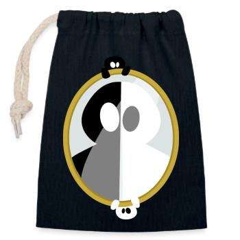 Spiegeltintenflecken - Verschließbarer Geschenkbeutel aus Baumwolle (14x20cm) - Navy - Vorne