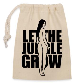 Let the Jungle Grow - Verschließbarer Geschenkbeutel aus Baumwolle (14x20cm) - Natur - Vorne