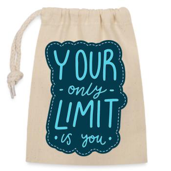 Only you limit - Closable cotton gift bag (14x20cm) - nature - Front