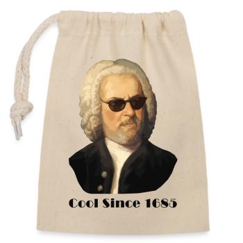Johann Sebastian Bach – Cool with sunglasses and - Closable cotton gift bag (14x20cm) - nature - Front