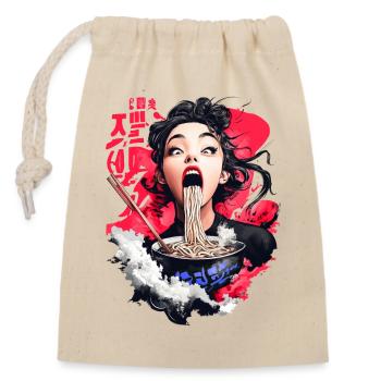Ramen Like - Closable cotton gift bag (14x20cm) - nature - Front