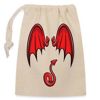 I am a little devil - Closable cotton gift bag (14x20cm) - nature - Front