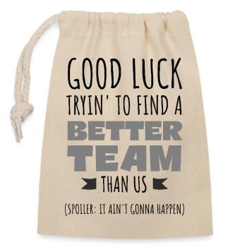Travail d’équipe motivant - Sac cadeau en coton avec cordon (14 x 20 cm) - nature - Devant