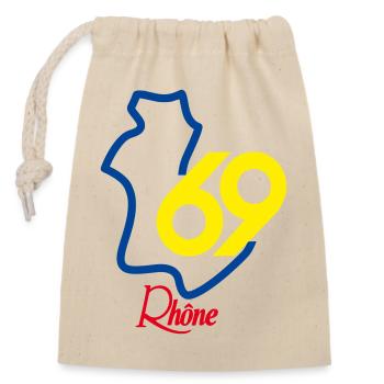 Rhône 69 - Closable cotton gift bag (14x20cm) - nature - Front