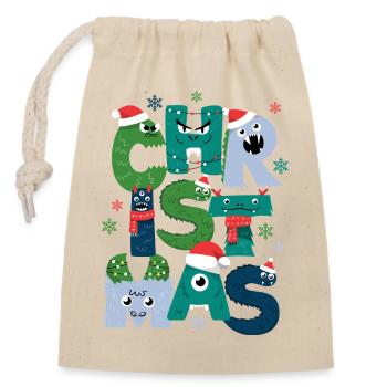Christmas Vibes – Festive Holiday Shirt - Closable cotton gift bag (14x20cm) - nature - Front