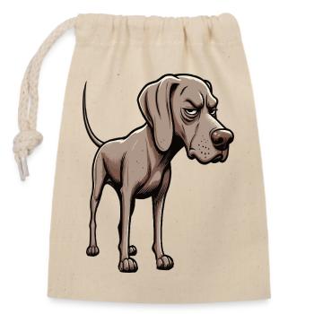 Weimaraner Amoureux Weimaraner Gardien Weimaraner - Sac cadeau en coton avec cordon (14 x 20 cm) - nature - Devant