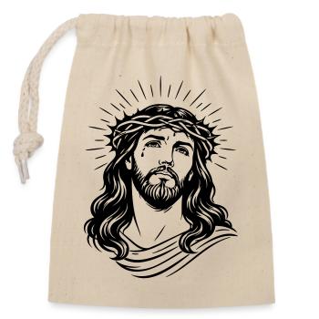 Mon Dieu - Sac cadeau en coton avec cordon (14 x 20 cm) - nature - Devant
