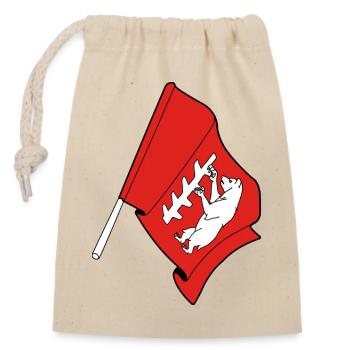 Drapeau du Warwickshire - Sac cadeau en coton avec cordon (14 x 20 cm) - nature - Devant