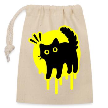 Cat Cat - Closable cotton gift bag (14x20cm) - nature - Front