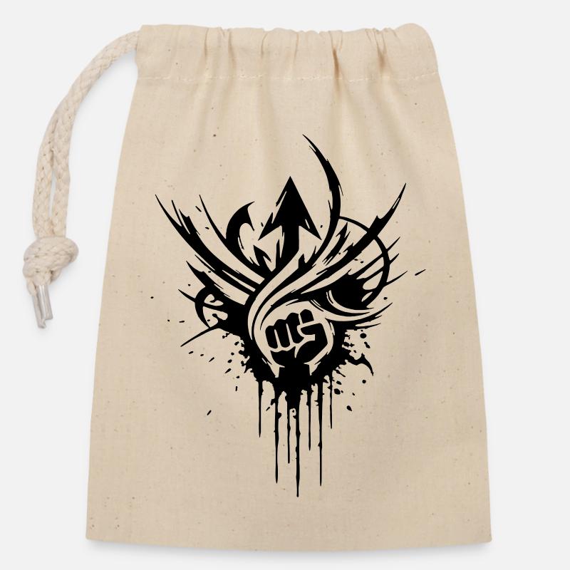 NoxstyllT3 - Sac cadeau en coton avec cordon (14 x 20 cm) - nature