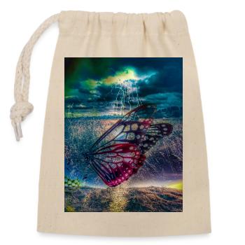 Butterfly under Storm Light - Closable cotton gift bag (14x20cm) - nature - Front