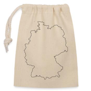 Germany map - Closable cotton gift bag (14x20cm) - nature - Front