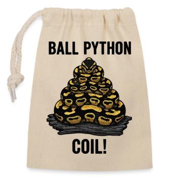 Royal Python Ball Python Coil Reptile Pyramid - Closable cotton gift bag (14x20cm) - nature - Front