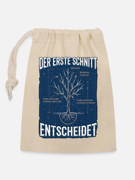 Baum Experte - Verschließbarer Geschenkbeutel aus Baumwolle (14x20cm) - Natur