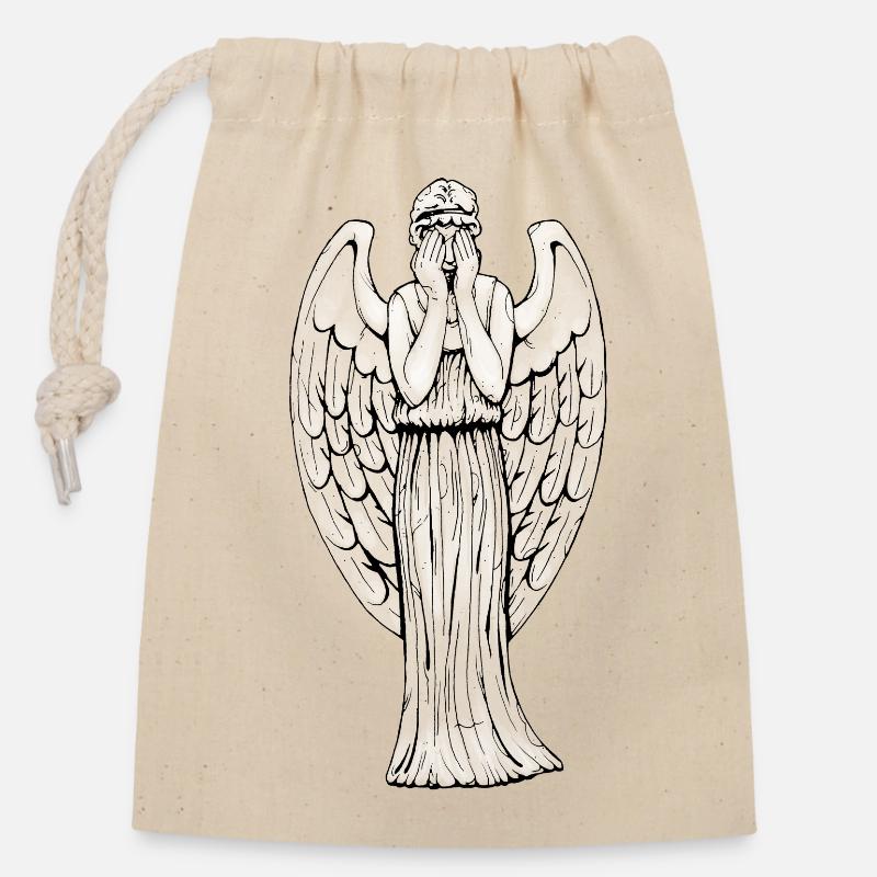 Don't Blink - Sac cadeau en coton avec cordon (14 x 20 cm) - nature