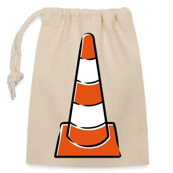 Chapeaux de construction - Sac cadeau en coton avec cordon (14 x 20 cm) - nature - Devant